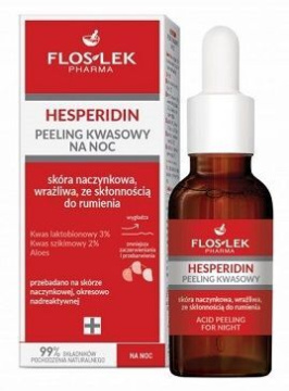 Flos-Lek Pharma, Hesperidin, peeling kwasowy na noc, 30 ml