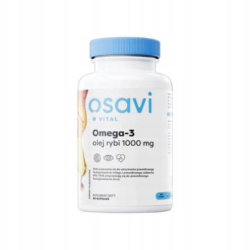 OSAVI, Omega-3 Olej Rybi 1000 mg, 60 kapsułek