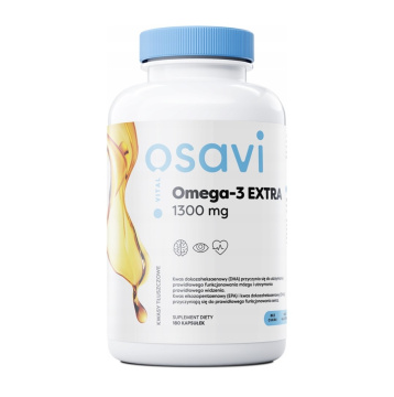 OSAVI, Vital Omega-3 Extra smak cytrynowy 1300 mg, 180 kapsułek