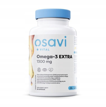 OSAVI, Omega-3 Extra Cytryna 1300 mg, 60 kapsułek