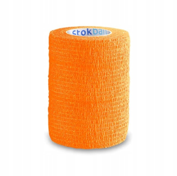 STOKBAN samoprzylepny bandaż elastyczny pomarańczowy, 7,5cm x 4,5m, 1 sztuka