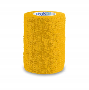 STOKBAN samoprzylepny bandaż elastyczny żółty, 7,5cm x 4,5m, 1 sztuka