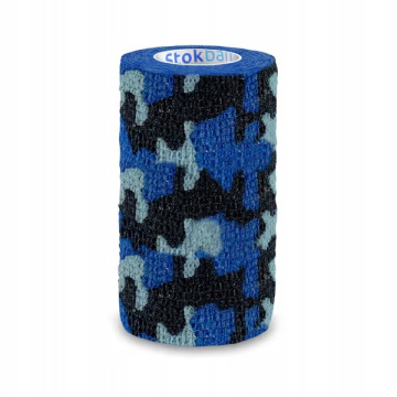 STOKBAN samoprzylepny bandaż elastyczny niebieskie moro, 10cm x 4,5m, 1 sztuka