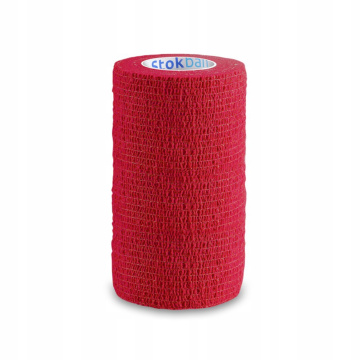 STOKBAN samoprzylepny bandaż elastyczny czerwony, 10cm x 4,5m, 1 sztuka