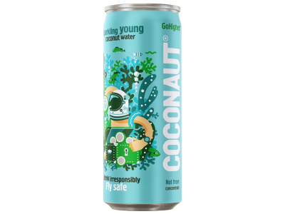 COCONAUT - gazowana woda z młodego kokosa 100%, 320 ml