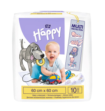 Bella Baby Happy - podkłady do przewijania 60x60cm, 10 sztuk