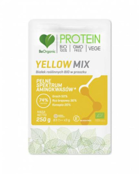 BeOrganic - Yellow MIX białek roślinnych BIO, 250 g