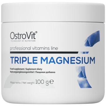 OSTROVIT Triple Magnesium magnez proszek, smak naturalny, 100 g