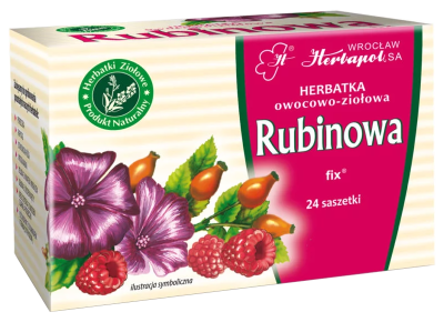 HERBAPOL WROCŁAW, Herbatka owocowo - ziołowa RUBINOWA fix, 24 saszetki