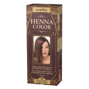 Venita - Henna Color balsam koloryzujący 18 czarna wiśnia, 75 ml