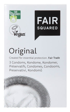 FAIR SQUARED Original - prezerwatywy wegańskie, 3 sztuk