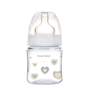 Canpol babies szeroka butelka antykolkowa, 35/216, szara, 120 ml