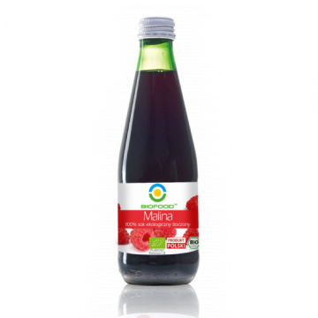 Bio Food - ekologiczny sok tłoczony z malin, 300 ml