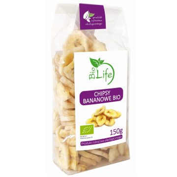 BioLife - ekologiczne chipsy bananowe BIO, 150 g