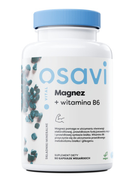OSAVI, magnez z witaminą B6, 90 kapsułek