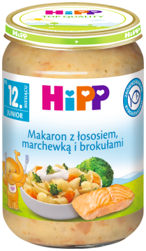 HiPP BIO Junior Makaron z łososiem marchewką i brokułami po 12. miesiącu 250 g
