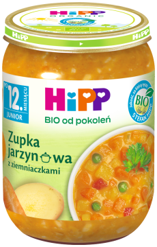 HiPP BIO zupka jarzynowa z ziemniaczkami dla dzieci po 12. miesiącu 250 g JUNIOR