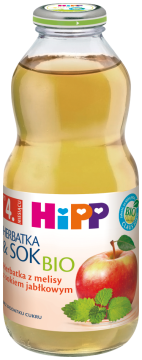 HIPP BIO - herbatka z melisy z sokiem jabłkowym, po 4. miesiącu, 500 ml