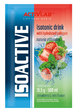 Activlab, IsoActive isotonic drink, smak truskawka i mięta, izotonik w proszku, 31,5 g
