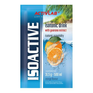 ACTIVLAB IsoActive isotonic drink z guaraną, smak pomarańczowy, izotonik w proszku, 31,5 g