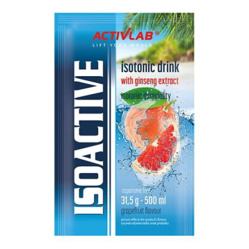 Activlab, IsoActive Grapefruit, koncentrat napoju izotonicznego instant, 31,5g