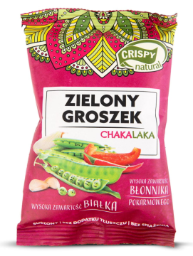 Crispy Natural Zielony Groszek chakalaka, suszone chipsy, 25 g