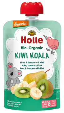 HOLLE BIO Organic gruszka banan kiwi mus owocowy dla dzieci od 8. miesiąca, 100 g