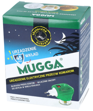 MUGGA, elektrofumigator + wkład 35 ml na 45 nocy