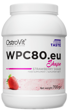 OSTROVIT WPC80.eu Shape odżywka białkowa shake, 700 g, smak truskawkowy