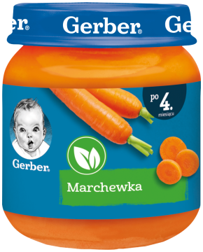 GERBER obiadek marchewka dla niemowląt po 4. miesiącu, 125 g