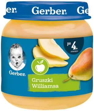 GERBER deserek gruszki williamsa dla niemowląt po 4. miesiącu, 125 g