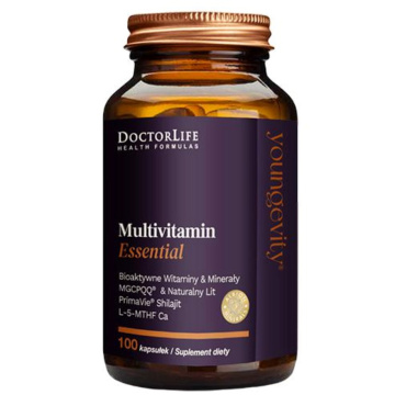 Doctor Life Mutlivitamin Essential z PQQ Litem, bioaktywne witaminy i minerały, 100 kapsułek