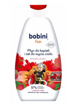 BOBINI FUN - płyn do kąpieli o zapachu malinowym, 500ml