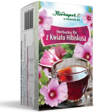 Herbapol Kraków, herbatka fix z Kwiatu Hibiskusa, 20 saszetek