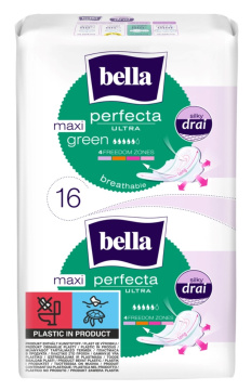 Podpaski higieniczne Bella perfecta ultra green, ultra chłonne, 16 sztuk