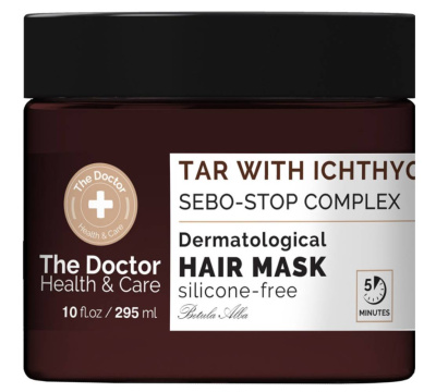 The Doctor Healh and Care - maska do włosów z dziegciem, ichtiolem i kompleksem Sebo-Stop, 295 ml