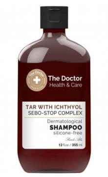The Doctor Healh and Care - szampon do włosów przetłuszczających, Dziegieć i Ichtiol, 355 ml