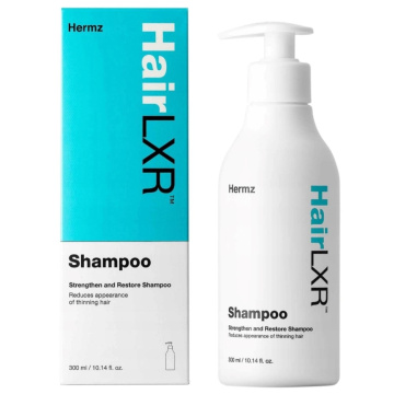 HERMZ - HAIRLXR Shampoo, delikatny szampon przeciw wypadaniu włosów, 300 ml