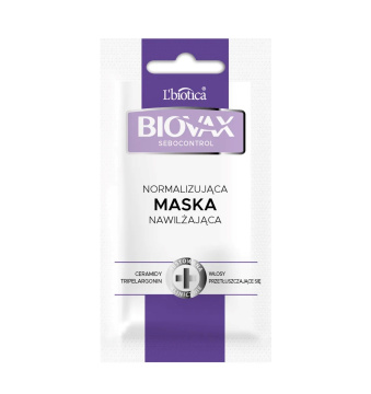 BIOVAX - normalizująca maska nawilżająca do włosów przetłuszczających się, 20 ml