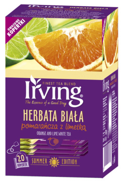 Irving - herbata biała pomarańcza z limetką, 20 torebek