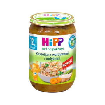 HIPP BIO - kaszotto z warzywami i indykiem, po 1 roku, 250 g