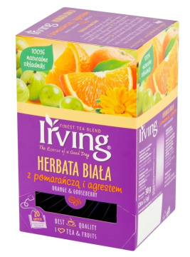 Irving - herbata biała pomarańcza z agrestem, 20 saszetek