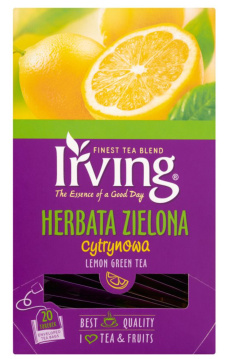 Irving - herbata zielona cytrynowa, 20 saszetek