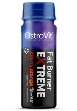 OSTROVIT Fat Burner eXtreme shot o smaku wiśniowo-pomarańczowym, 80 ml
