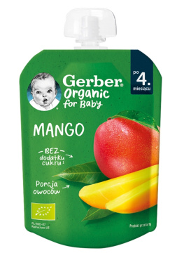Gerber Organic - deserek, mus mango po 4. miesiącu życia, 80g