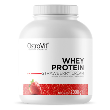 OSTROVIT - Whey Protein białko, o smaku truskawkowym, 2000 g