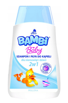 BAMBI - szampon i płyn do kąpieli 2w1, dla niemowląt i dzieci, 300 ml