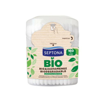 Septona Bio patyczki higieniczne biodegradowalne, 160 sztuk