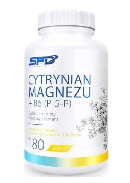 SFD - Cytrynian magnezu + B6 (P-5-P), 180 tabletek