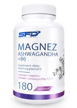 SFD - Magnez, Ashwagandha + witamina B6, 180 tabletek